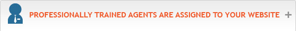 Professionally trained agents are assigned to your website Professionally trained agents are assigned to your website