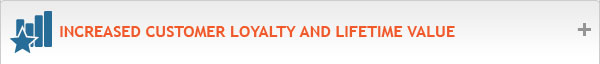 Increased customer loyalty and lifetime value Increased customer loyalty and lifetime value